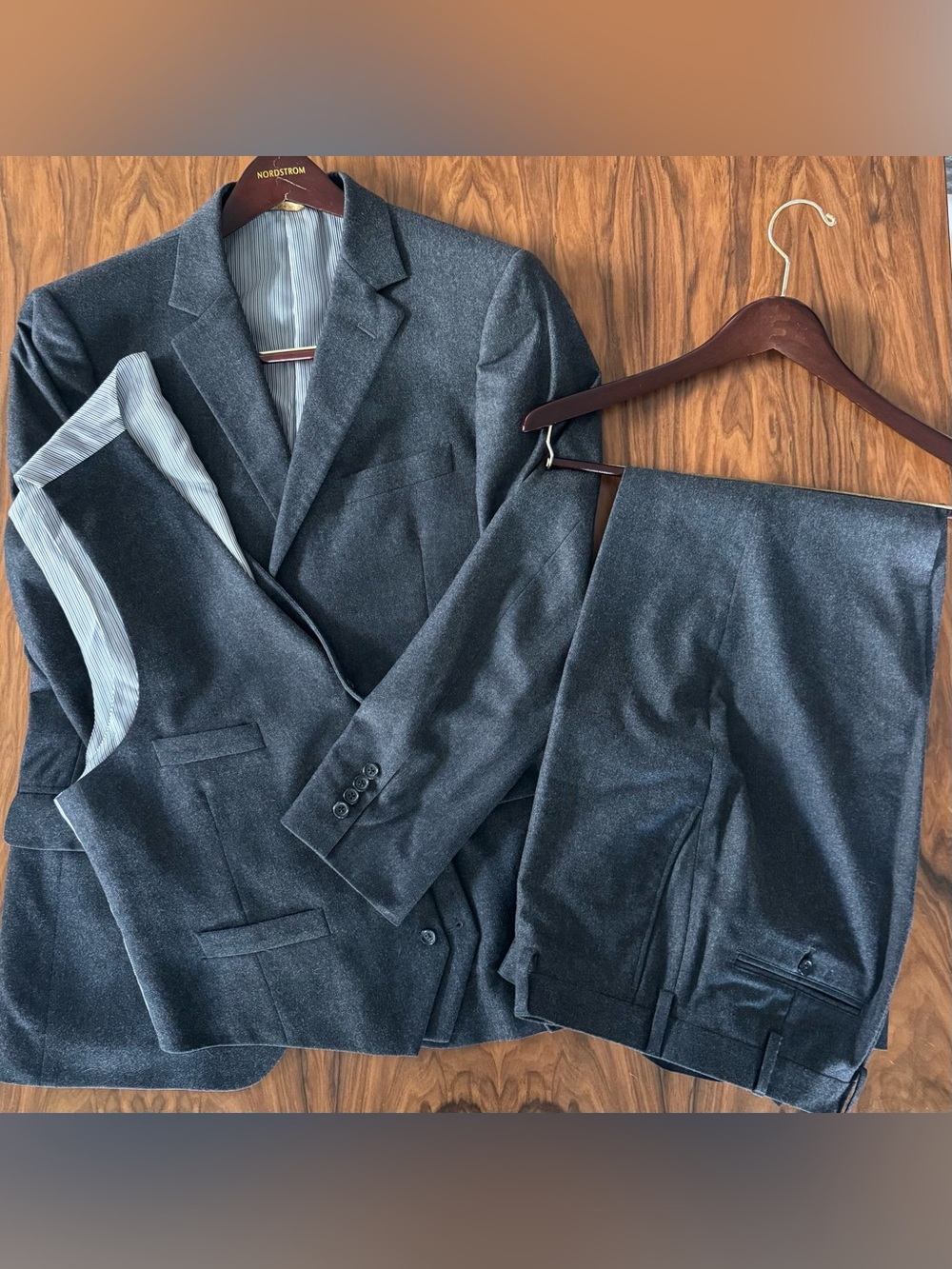 Brooks Brothers 1818 Fitzgerald 3 Piece Wool Suit 42R 36 Italy